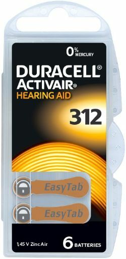 Duracell Activair Mercury Free Hearing Aid Batteries Size 312 Expires 2024 Keephearing Ltd