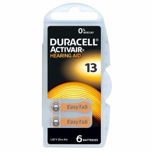 Duracell Activair Mercury Free Hearing Aid Batteries Size 13