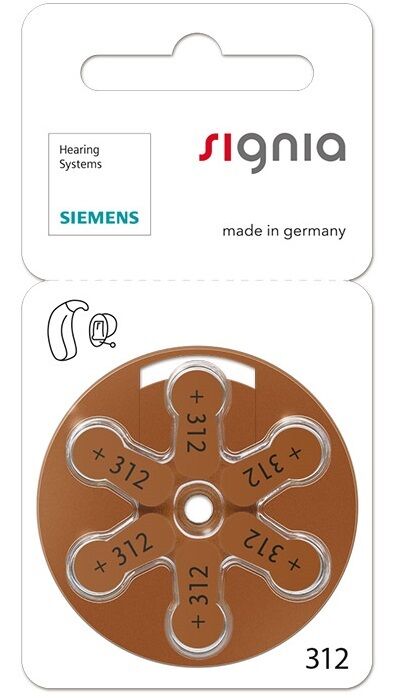 Siemens Size 312 Hearing Aid Batteries Mercury Free Keephearing Ltd