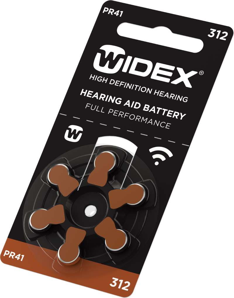 Rayovac Hearing Aid Batteries Size 312 Brown - WIDEX Branding