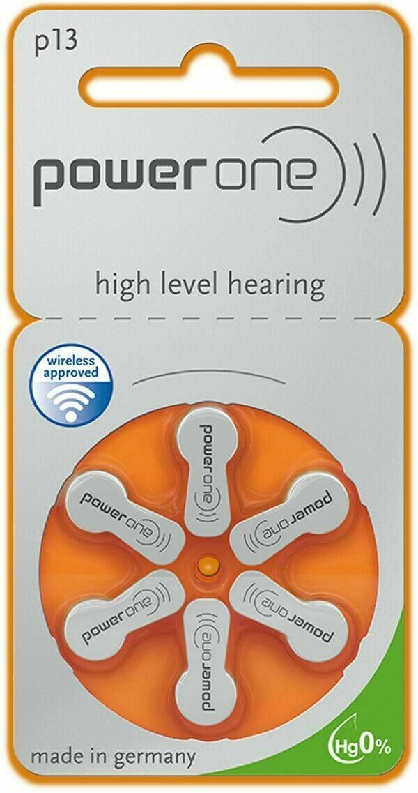 Power One Mercury Free Hearing Aid Batteries Size 13 Keephearing Ltd