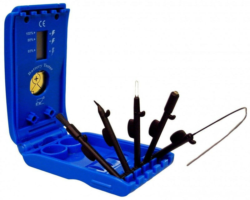 Hearing Aid Cleaning Kit with Battery Tester and Holder - 6-in-1 Keephearing Ltd