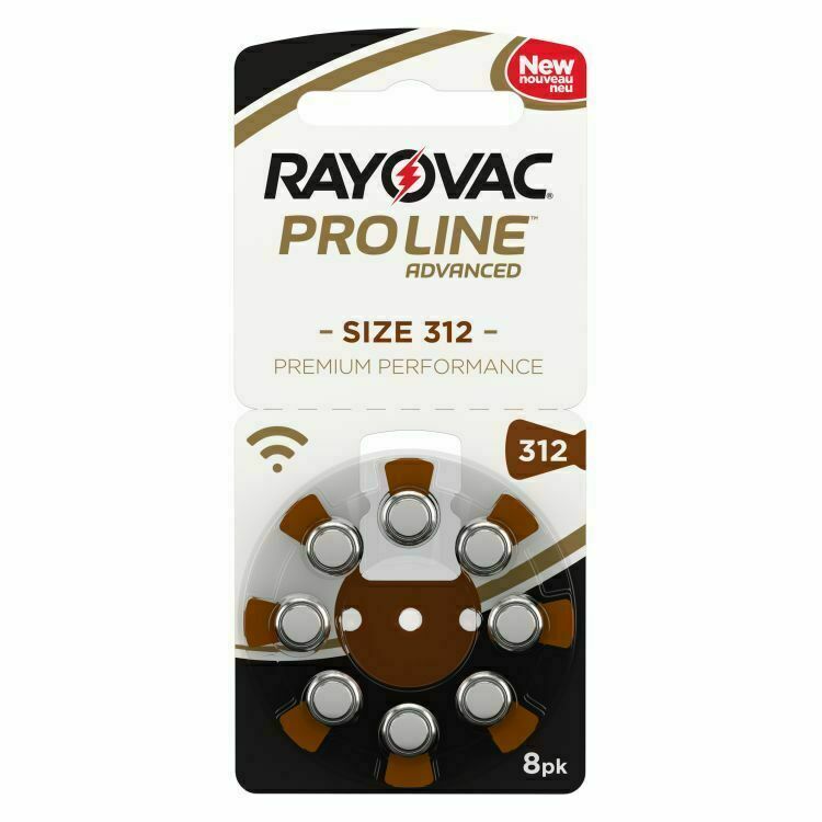 Rayovac PROLINE Mercury Free Hearing Aid Batteries Size 312 Keephearing Ltd
