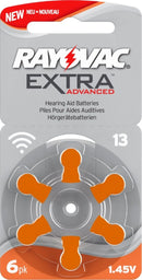 *NEW* IMPROVED LONG TAB Rayovac Extra MERCURY FREE Hearing Aid Batteries Size 13 Keephearing Ltd