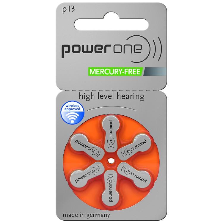 Powerone Size 13 Mercury Free Hearing aid batteries Keephearing Ltd