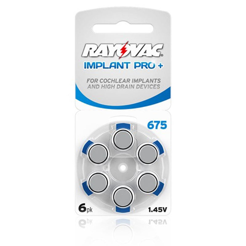 Rayovac Cochlear Implant Pro+ 675 Batteries x 60 cells Keephearing Ltd