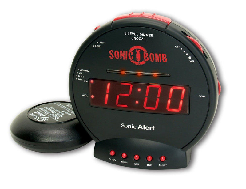 Geemarc Sonic Bomb - Extra Loud Alarm Clock with Bed Shaker Keephearing Ltd